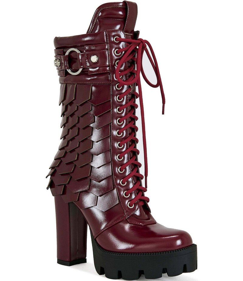 アザレア ワン レディース シューズ ブーツ・レインブーツ プラットフォーム レース ヒール Azalea Wangernot Scaled Lace Uplatform Block Heel Mid