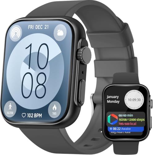 スマートウォッチ iPhone アンドロイド 対応 通話機能付き Smart Watch 1.91インチ大画面 レディース メンズ 腕時計 120+種類運動モード 生理周期管理 Line/着信＆メッセージ通知 スマホ探す 天気予報 音楽制御 dbbf113d