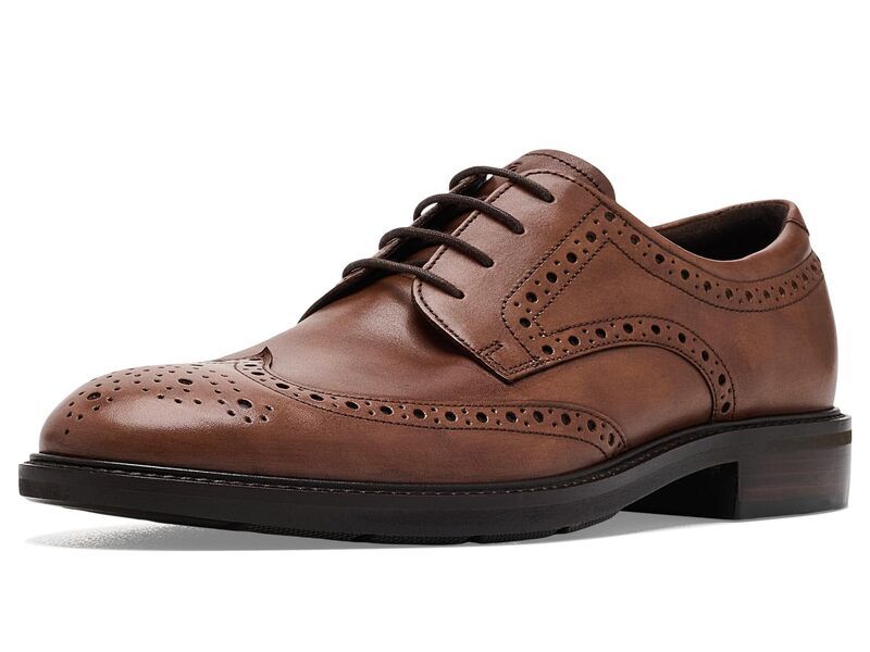 エコー メンズ シューズ オックスフォード ウィングチップ Ecco Prague Wingtip Oxford Saddle 43,080円