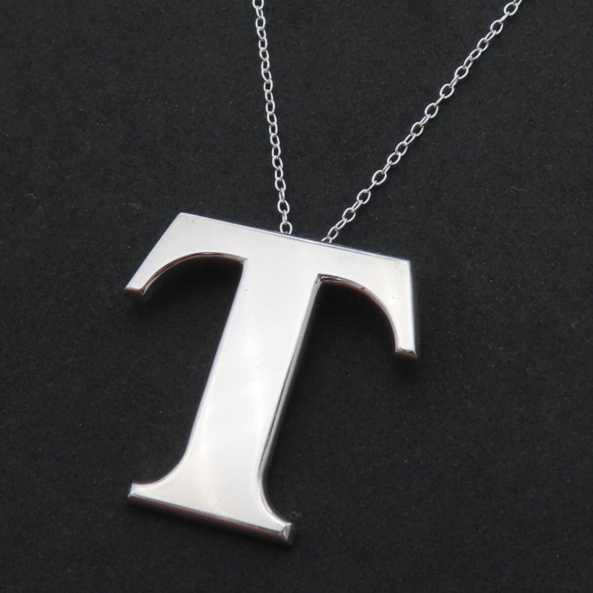 美品 Tiffany&Co. ティファニー ラージ T ロゴ シルバー ネックレス SV925 RP26 12,264円