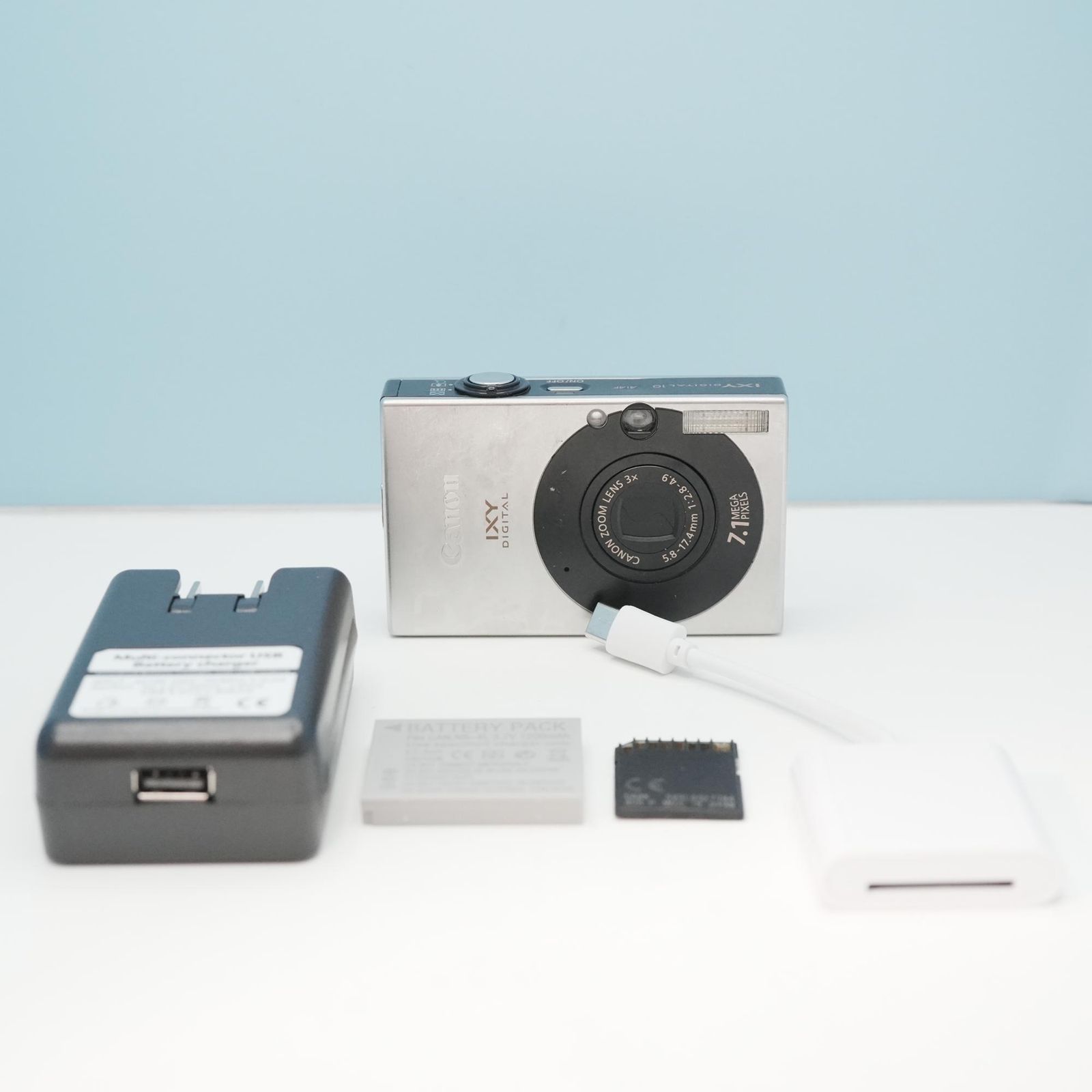Canon IXY DIGITAL 10 デジカメ スマホ転送OK フルセット シロクマカメラ a7196