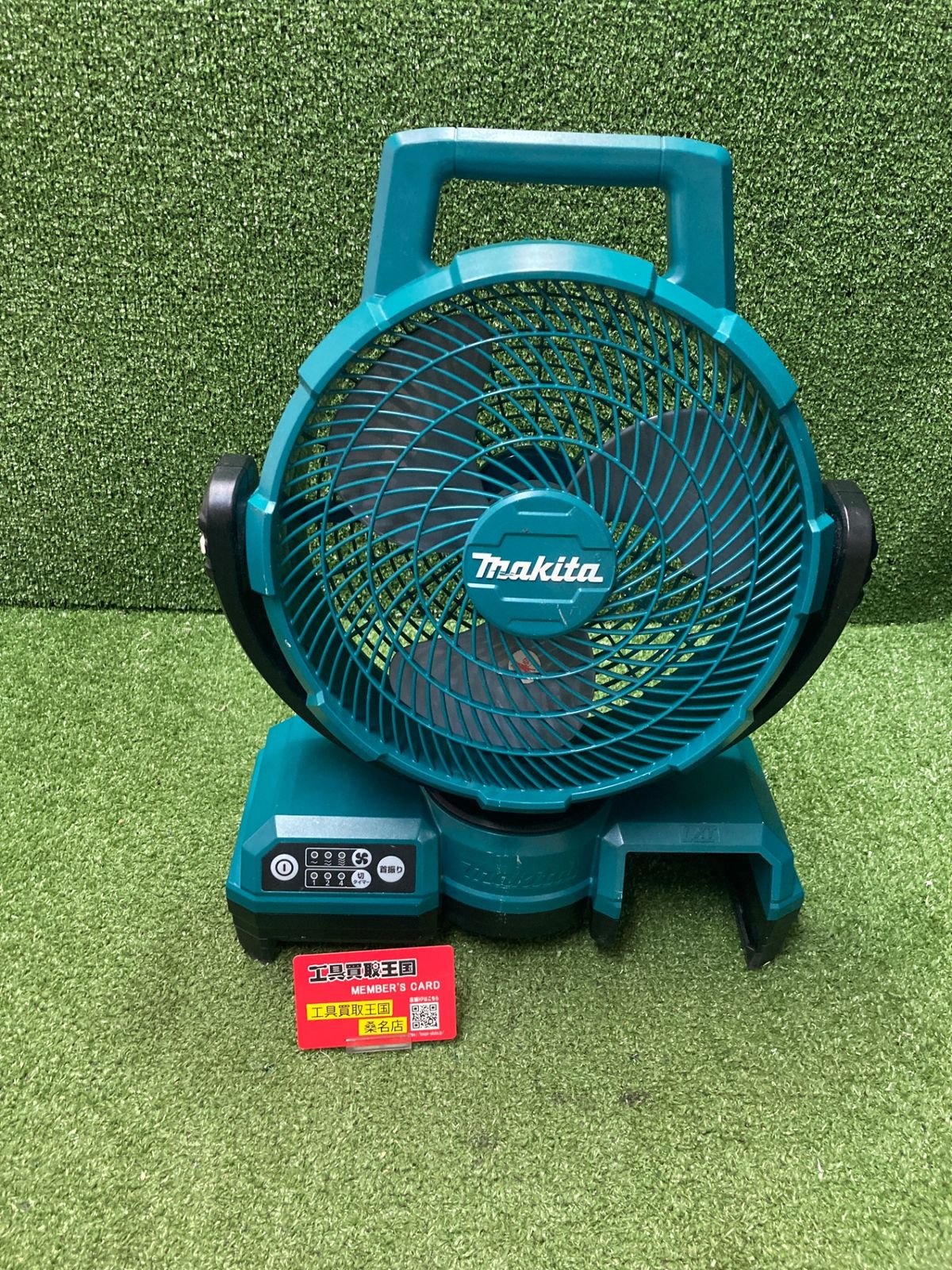 【中古品】【0902】★makita(マキタ) 14.4/18v充電式ファン[羽根径23.5cm] 青(本体のみ) CF203DZ　ITEP28TIZGUS