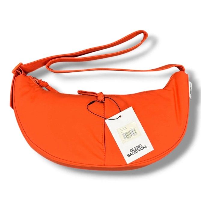 未使用 OLEND MOON BAG ムーンバッグ ショルダーバッグ ハンドバッグ オレンド オレンジ F （2447MG）