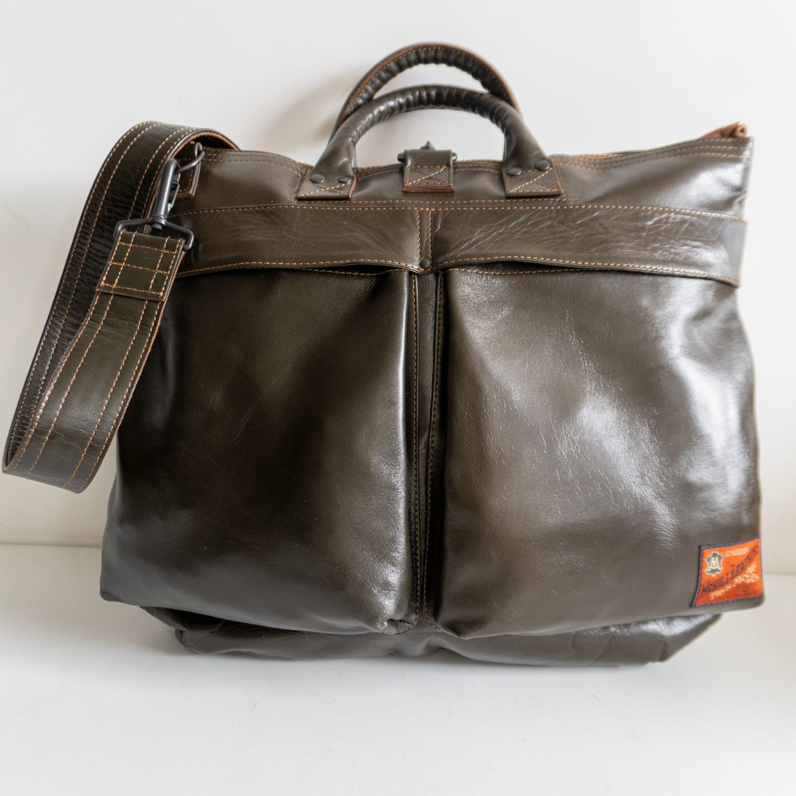 【美品】TOYS McCOY【ホースハイド レザー ヘルメット バッグ】 トートバッグ トイズマッコイ s2608075