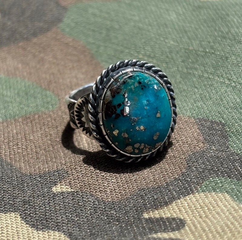 メキシコ　ナコザリ鉱山　ターコイズリング　サイズ22号 26,975円