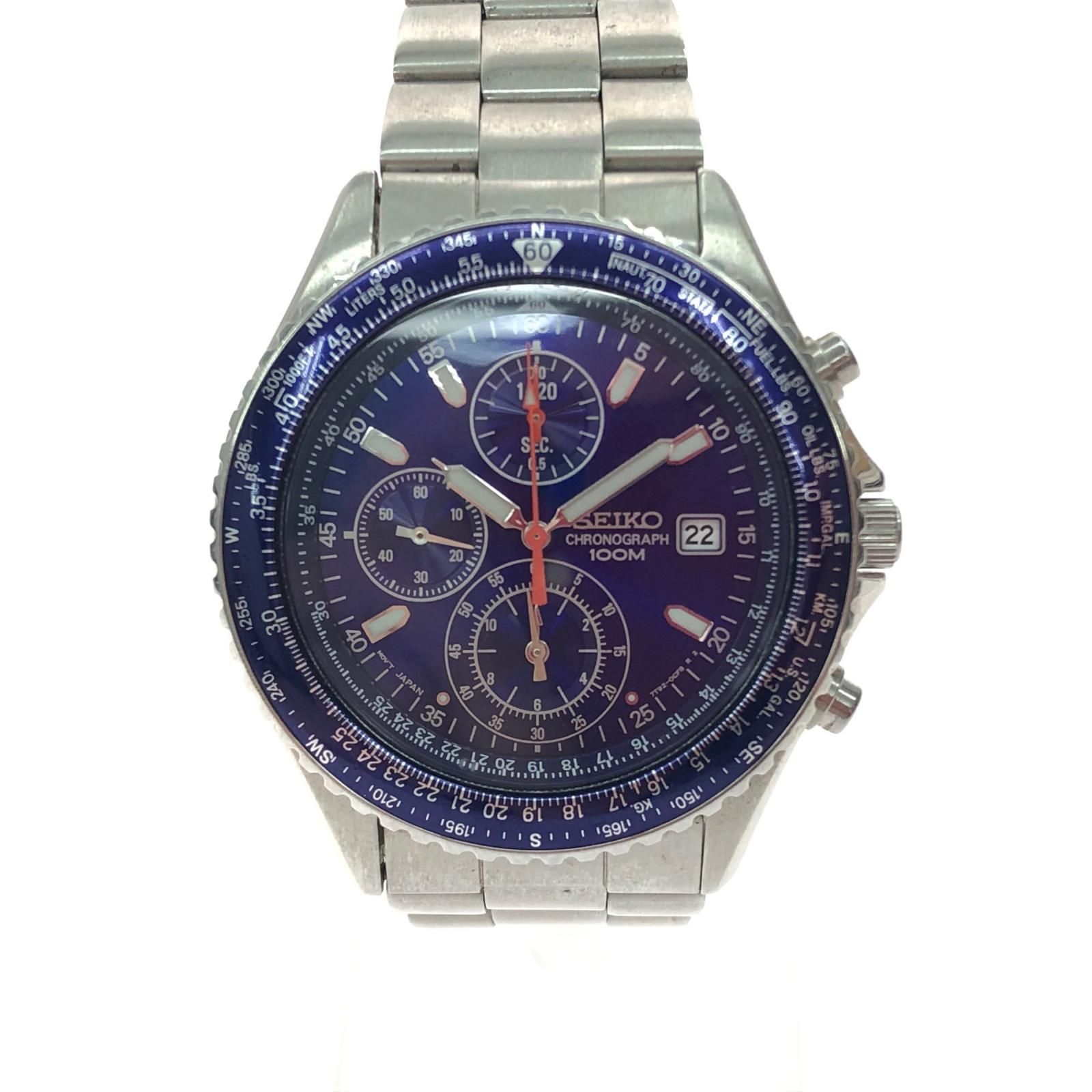 SEIKO セイコー メンズ腕時計 クオーツ クロノグラフ FLIGHT MASTER 7T92-0CF0