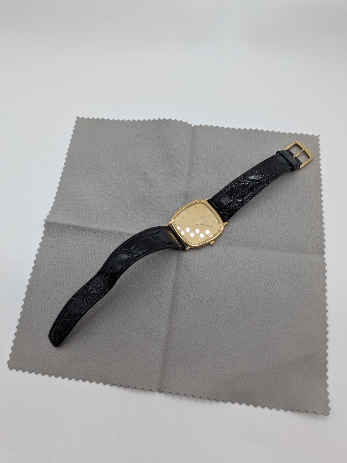 【不動/訳あり】オメガ デビル Cal.1378 スクエア ゴールド 純正革ベルト＆純正尾錠 OMEGA De Ville メンズ 腕時計