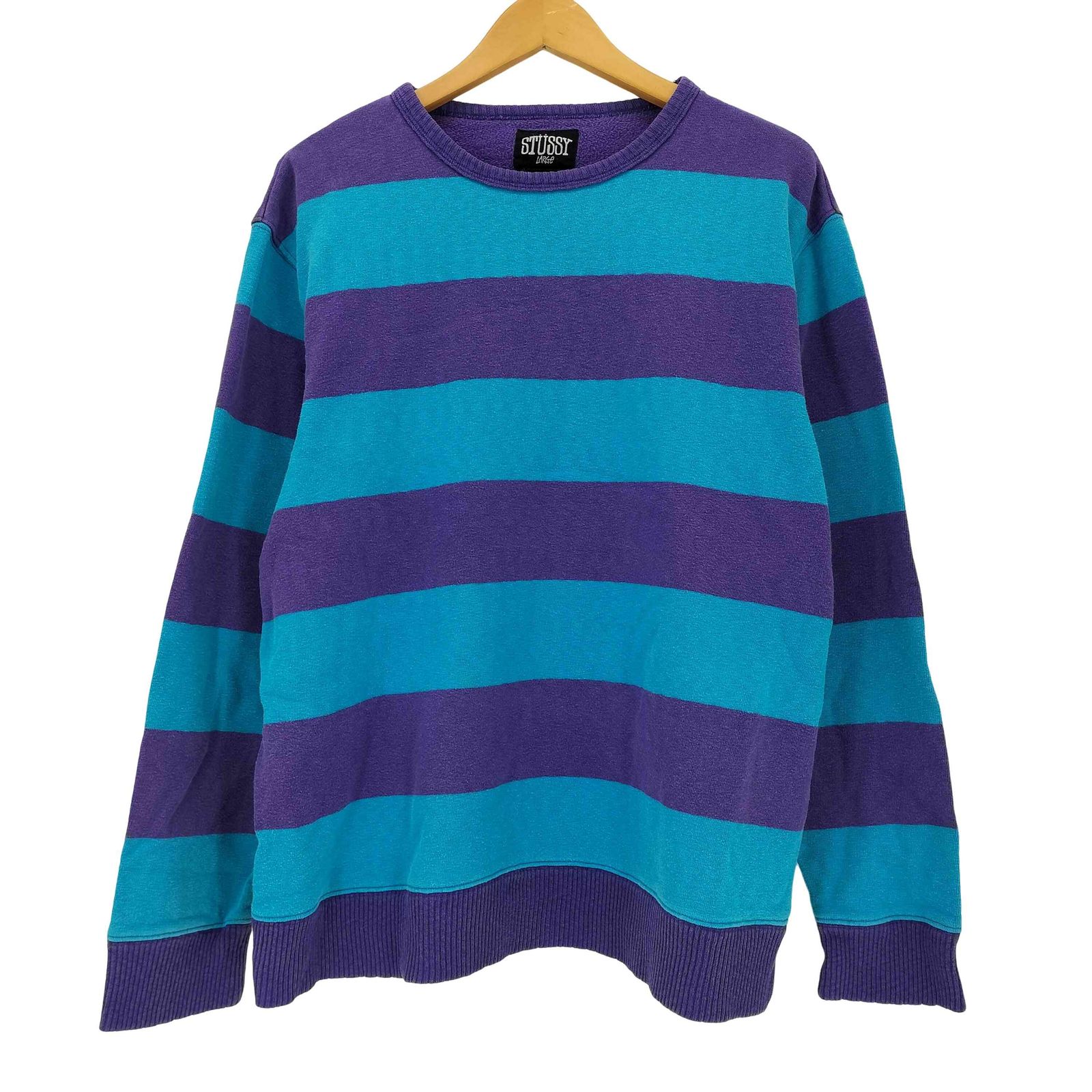 ステューシー Stussy 00s OLD 裏起毛 リブボーダースウェット メンズ JPN：L