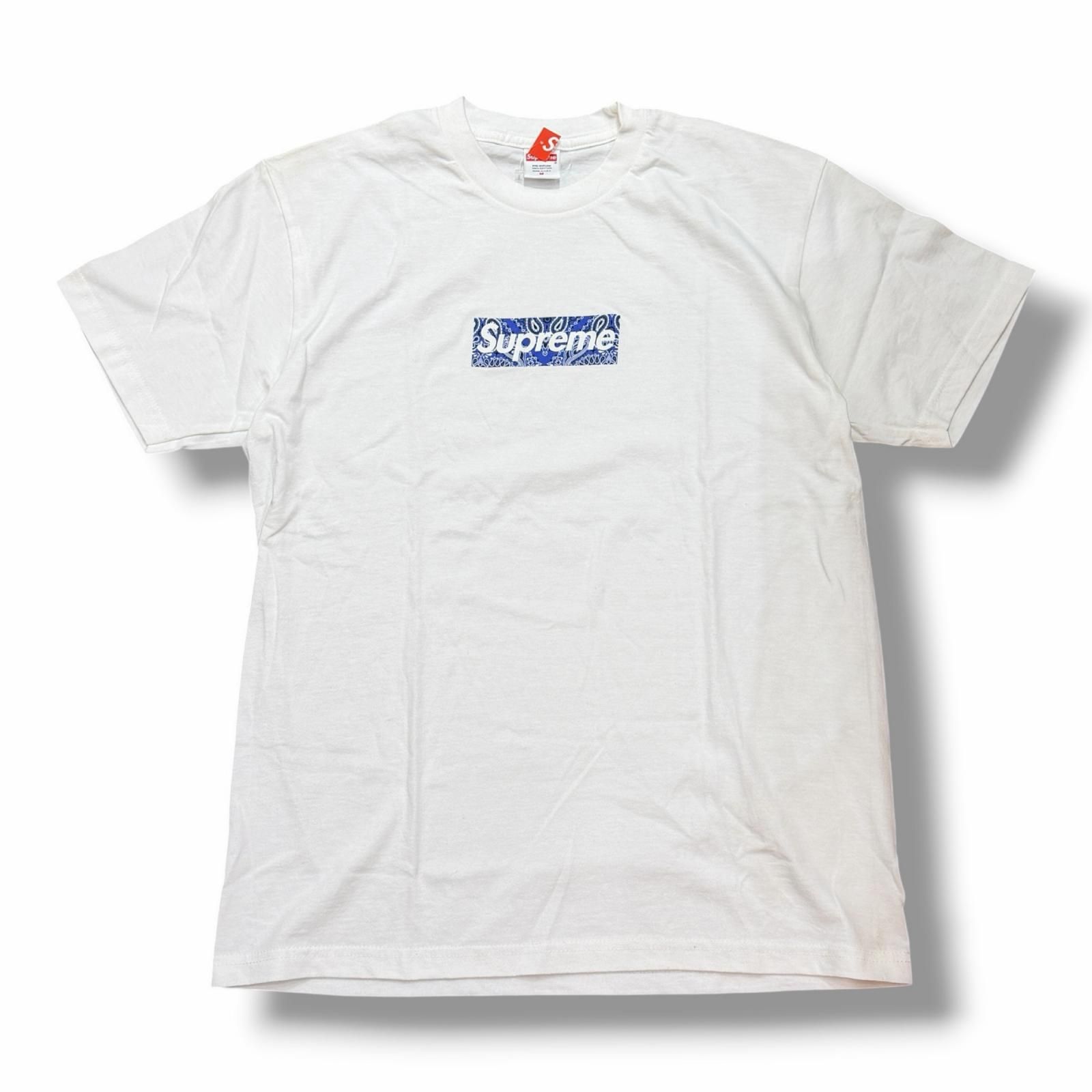 Supreme 19AW Bandana Box Logo Tee バンダナボックスロゴTシャツ 半袖 Tシャツ シュプリーム ホワイト M （23252M）