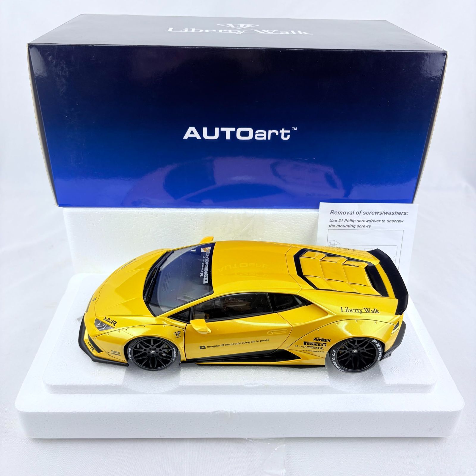 AUTOart 1/18 Lamborghini Huracan Liberty Walk LB-WORKS LB PERFORMANCE イエロー