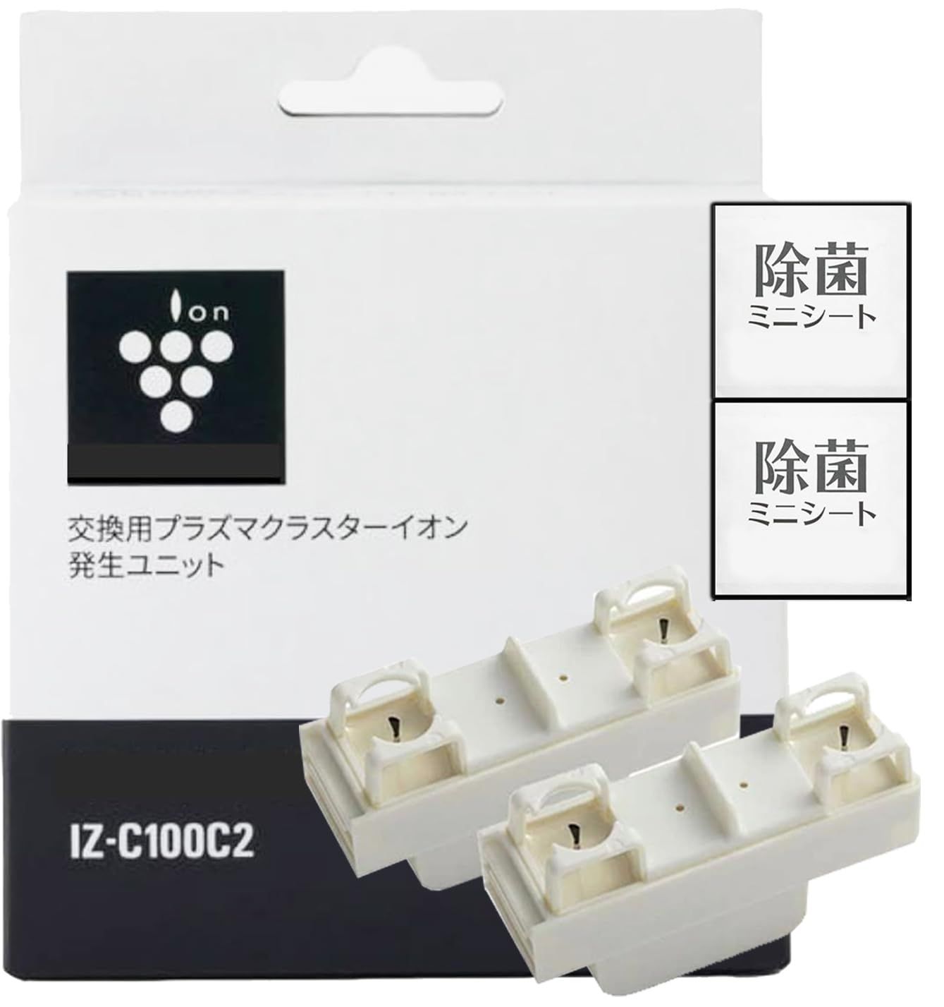 ms正規品 IZ-C100C2 交換用 イオン発生ユニット 空気清浄機用 2個入り ウェットティッシュ付き 800fba72 10,139円