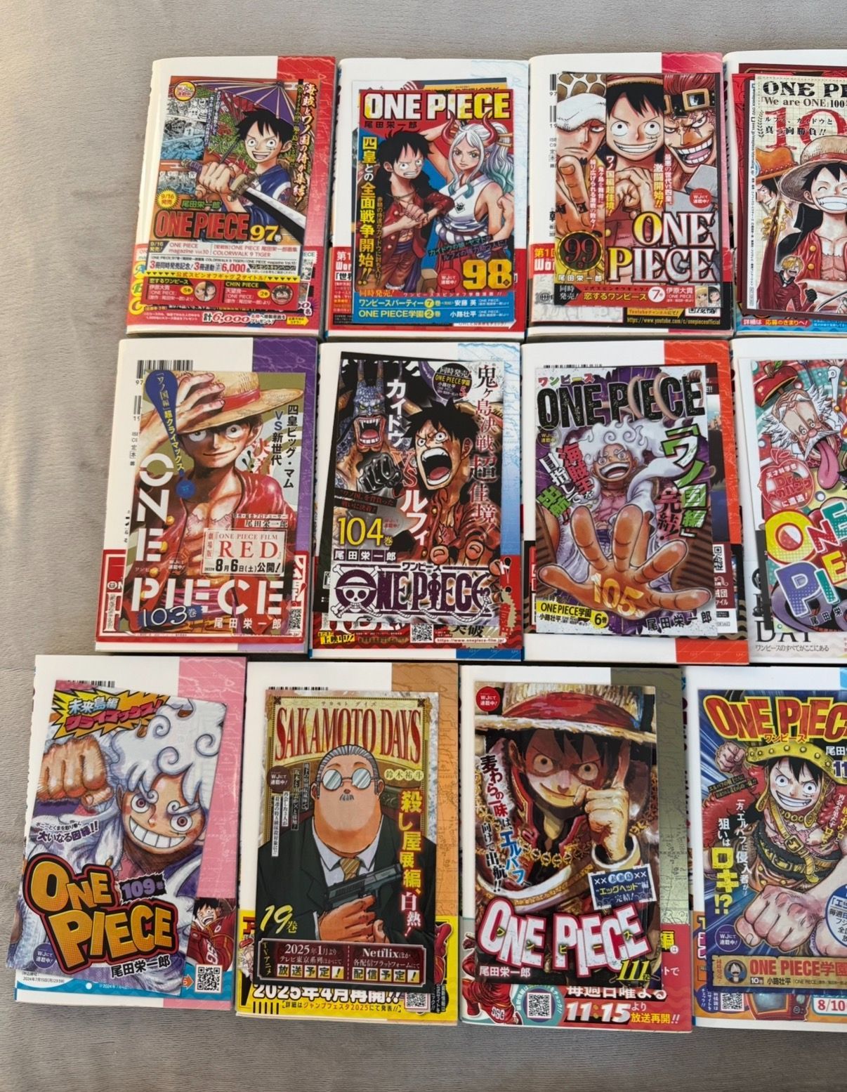 漫画　ワンピース　帯、チラシ付き　計19冊セット 全冊初版帯・チラシ・シール付】ONE PIECE 97-115 19冊 [1st Ed
