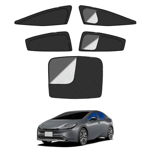 プリウス 60系 車種専用設計 メッシュカーテン 2in1 サンシェード 断熱 日除け 換気 60系 PRIUS 全車窓 カーテン 虫避け プライバシー保護 カーシェード マグネット サイド用 通風 UVカット バックドア用 車中泊 5枚AR cb9350a9