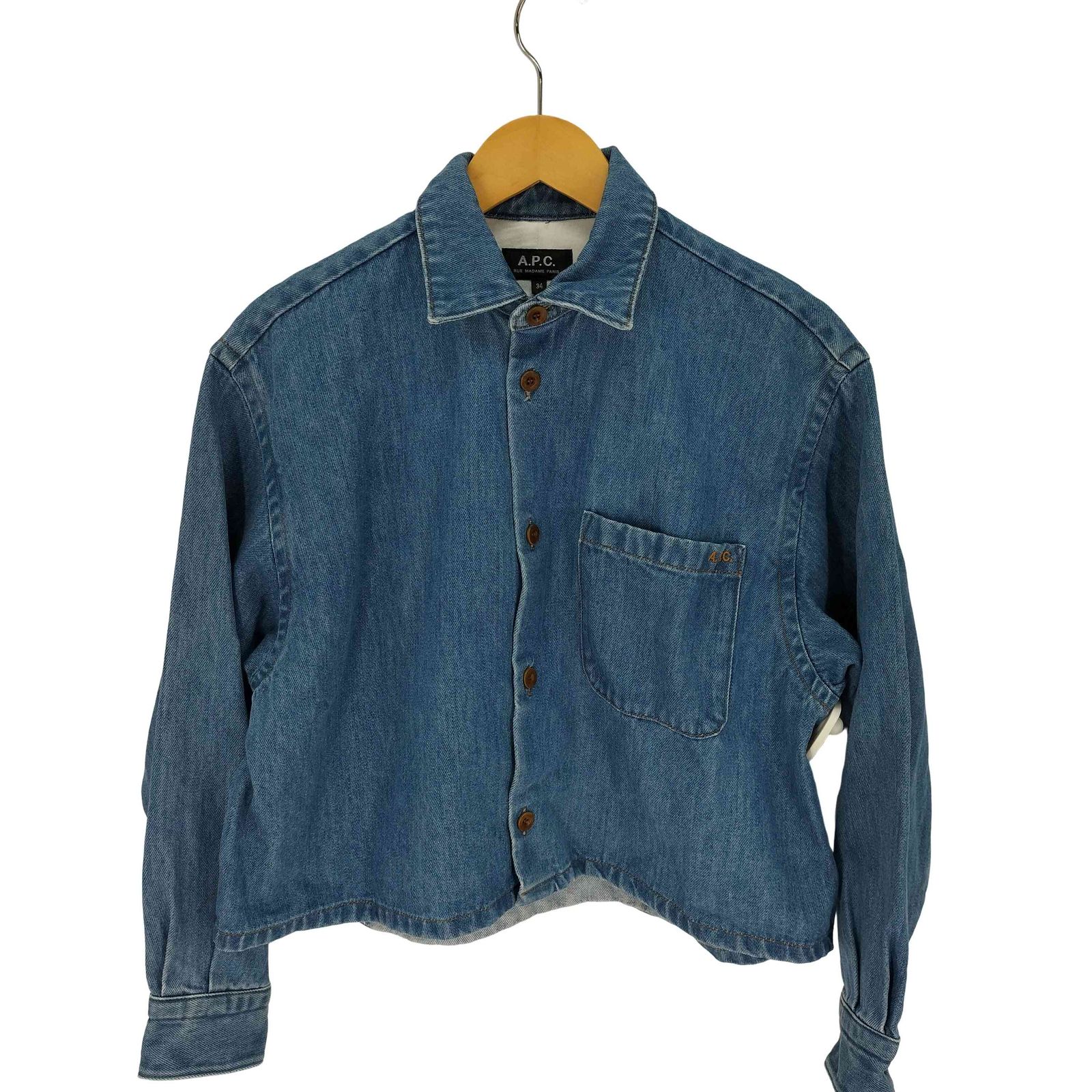 アーペーセー A.P.C. Gジャン デニム ポケット ししゅう ジャケット レディース JPN：34