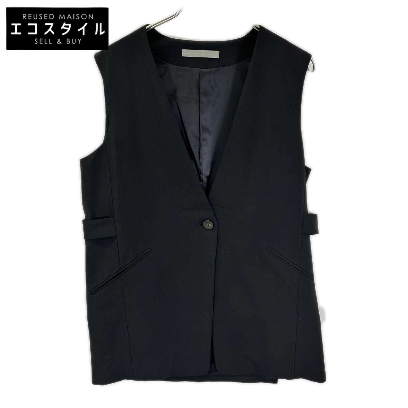 theory luxe　セオリーリュクス　24SS ブラック SYCAMORE2 DEEBI ベスト　38
