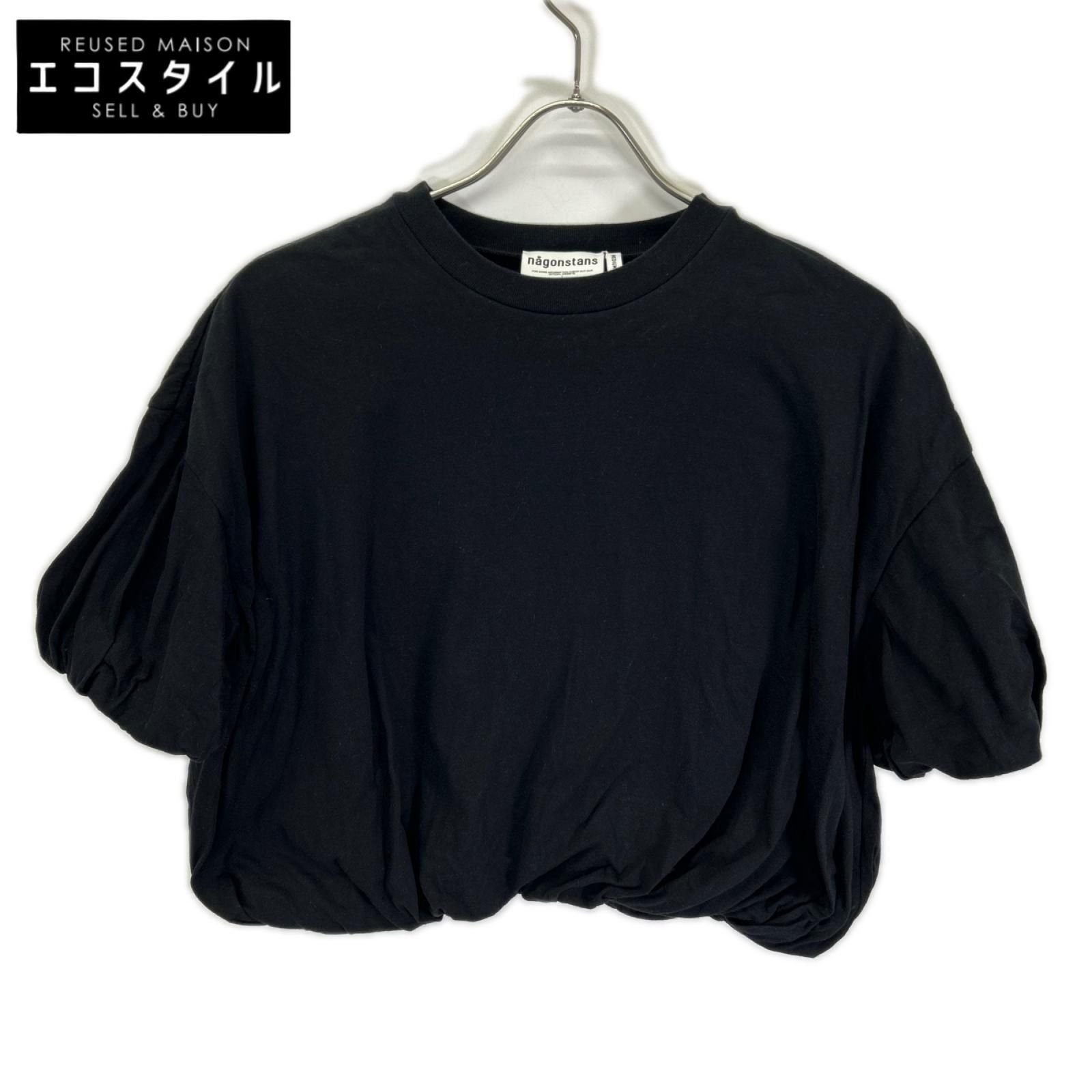 nagonstans　ナゴンスタンス　470HS880-1320 ブラック タックバルーンTシャツ　M
