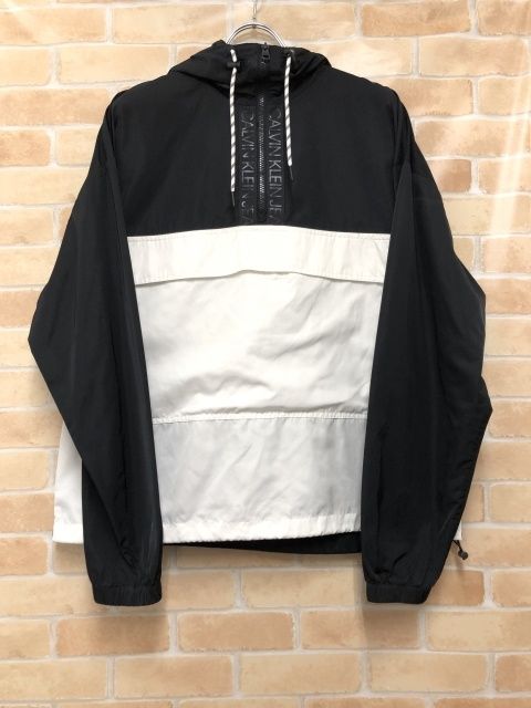 【中古】 Calvin Klein カルバンクライン アノラックパーカー J314426 ブラック×ホワイト M 111437033
