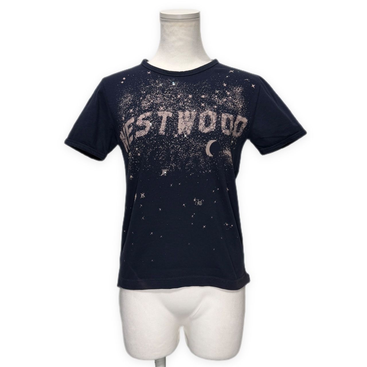 Vivienne Westwood MILKY WAY TEE ミルキーウェイTシャツ ストーン装飾銀河プリントカットソー Archive 90s レディース 19,235円