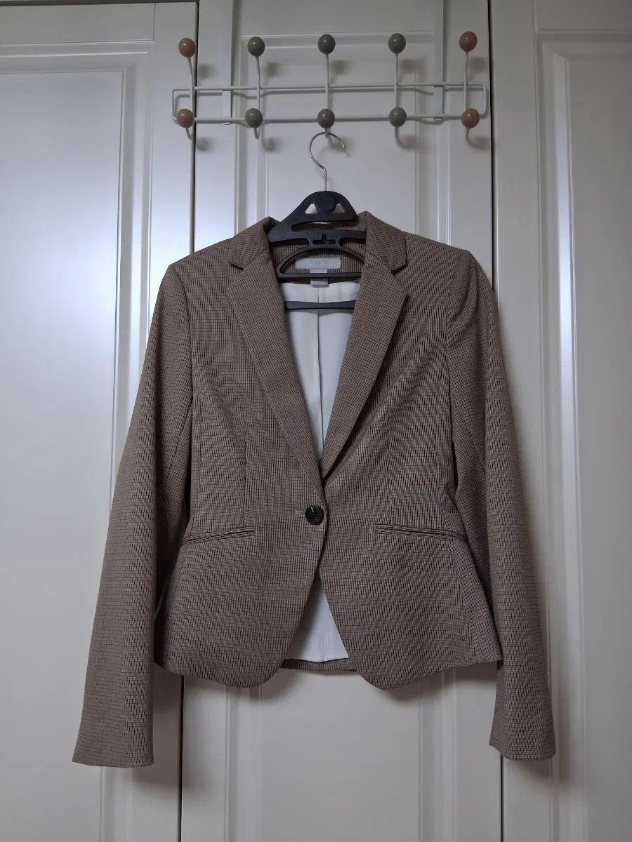 H&M ブラウン CHECK スーツ セット ジャケット 55サイズ / ズボン 小さめ 55 6,576円