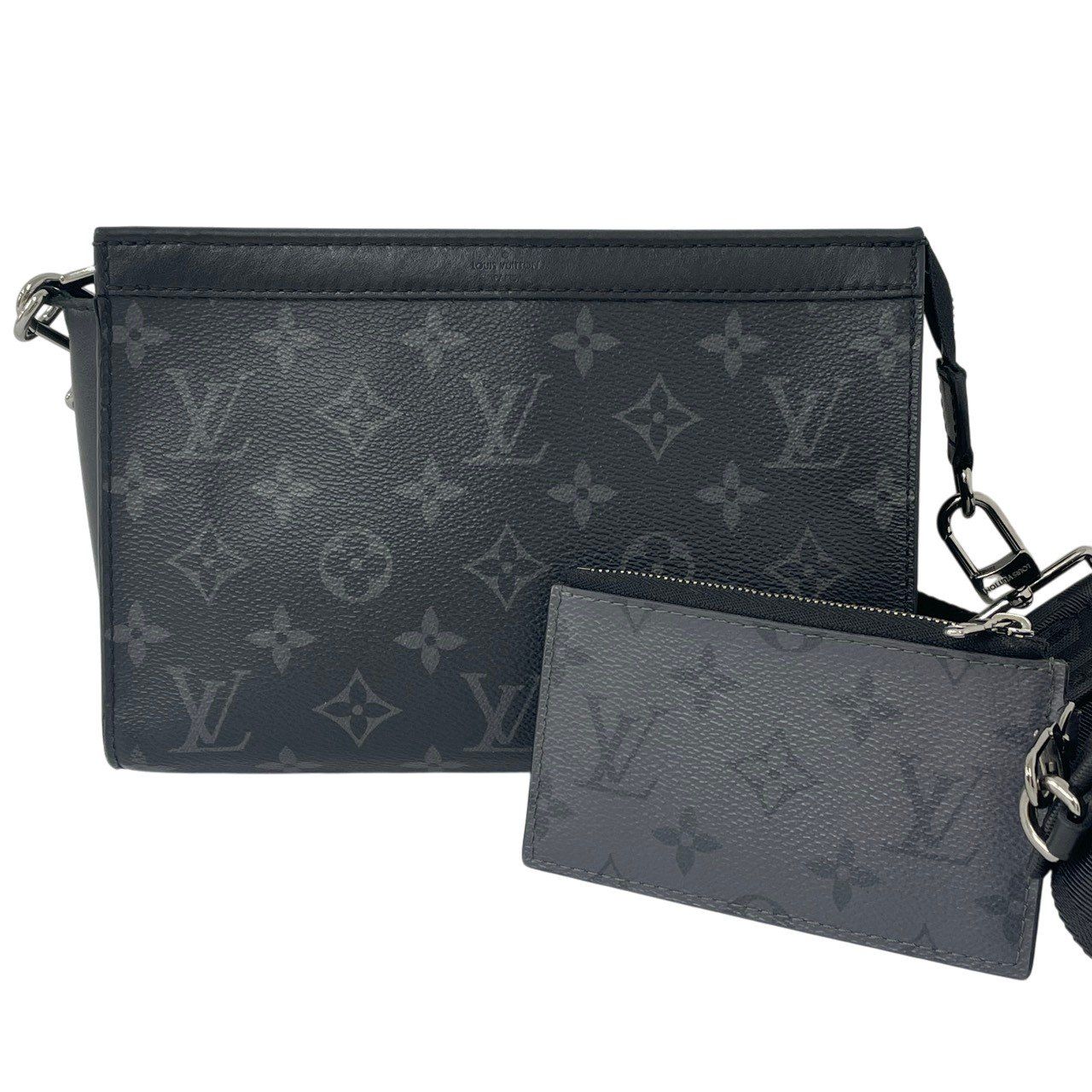 美品/LOUIS VUITTON/ルイ ヴィトン/M81124/ガストン･ウェアラブル/ウォレット/モノグラム/エクリプス/グレー /M81124/RFID確認済/メンズ/RS2867
