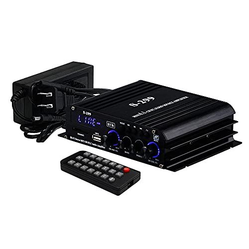 ms4.1chサラウンドアンプ Bluetooth5.0対応 4×40W＋RCAサブウーファー 小型アンプ USB/SDカード再生 4チャンネル Hi-Fiサウンド 12V/5Aアダプター付 LPS299 a076fe5d 10,501円