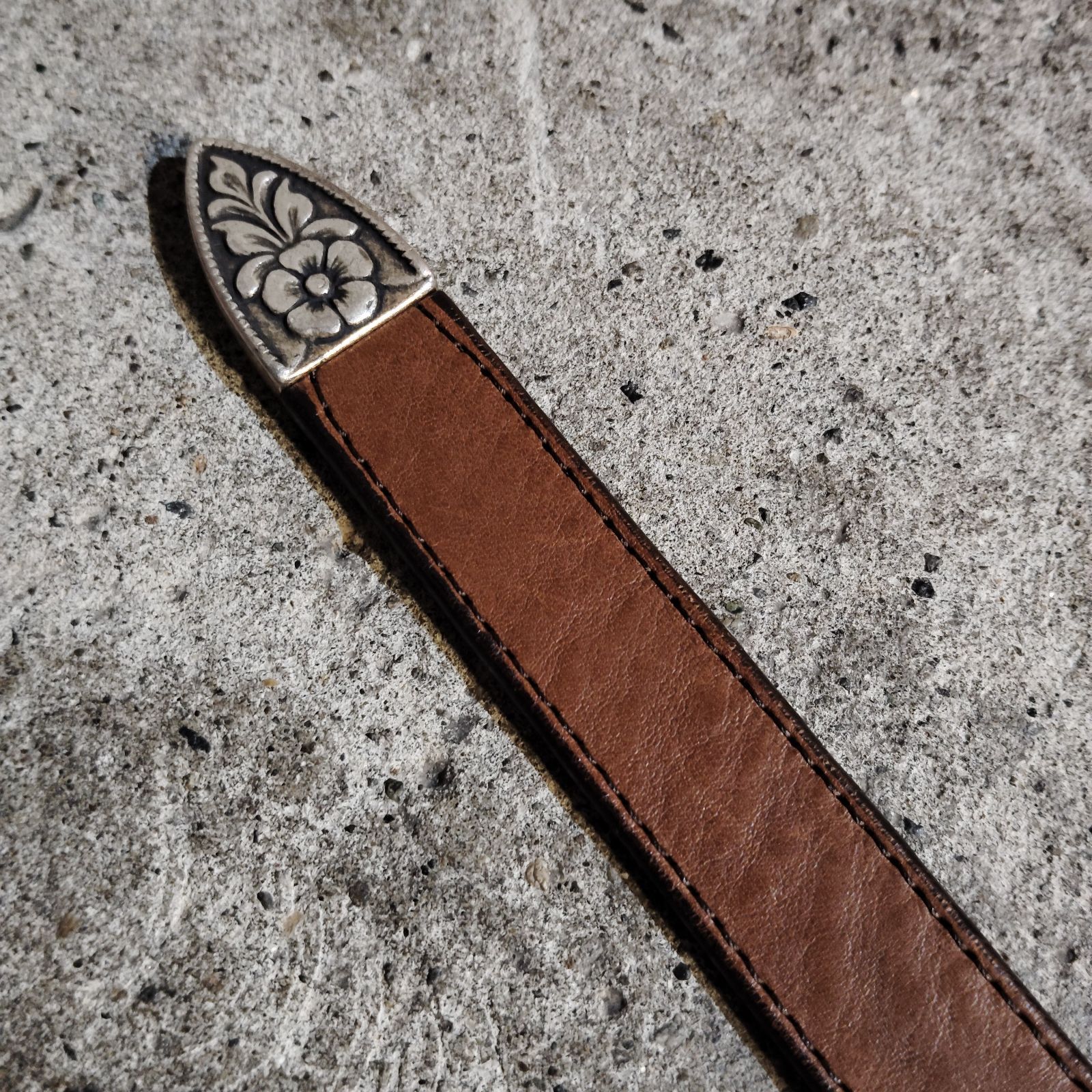 J&M Davidson ESTERN BUCKLE BELT バックルベルト ブラウン 32-80 ジェイアンドエムデヴィッドソン