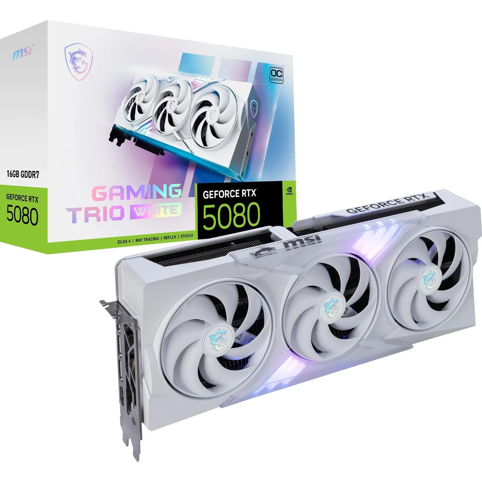 MSI GeForce RTX 5080 16G GAMING TRIO OC WHITE グラフィックスカード VD8976 [3)RTX 5080 GAMING3連ファン WHITE] 234,650円