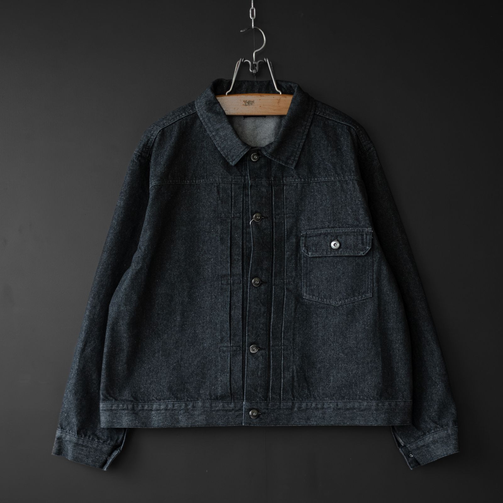 -新品- 【modem design】 denim jacket (black) | モデムデザイン デニムジャケット Gジャン ブラックデニム Lサイズ M-2503473