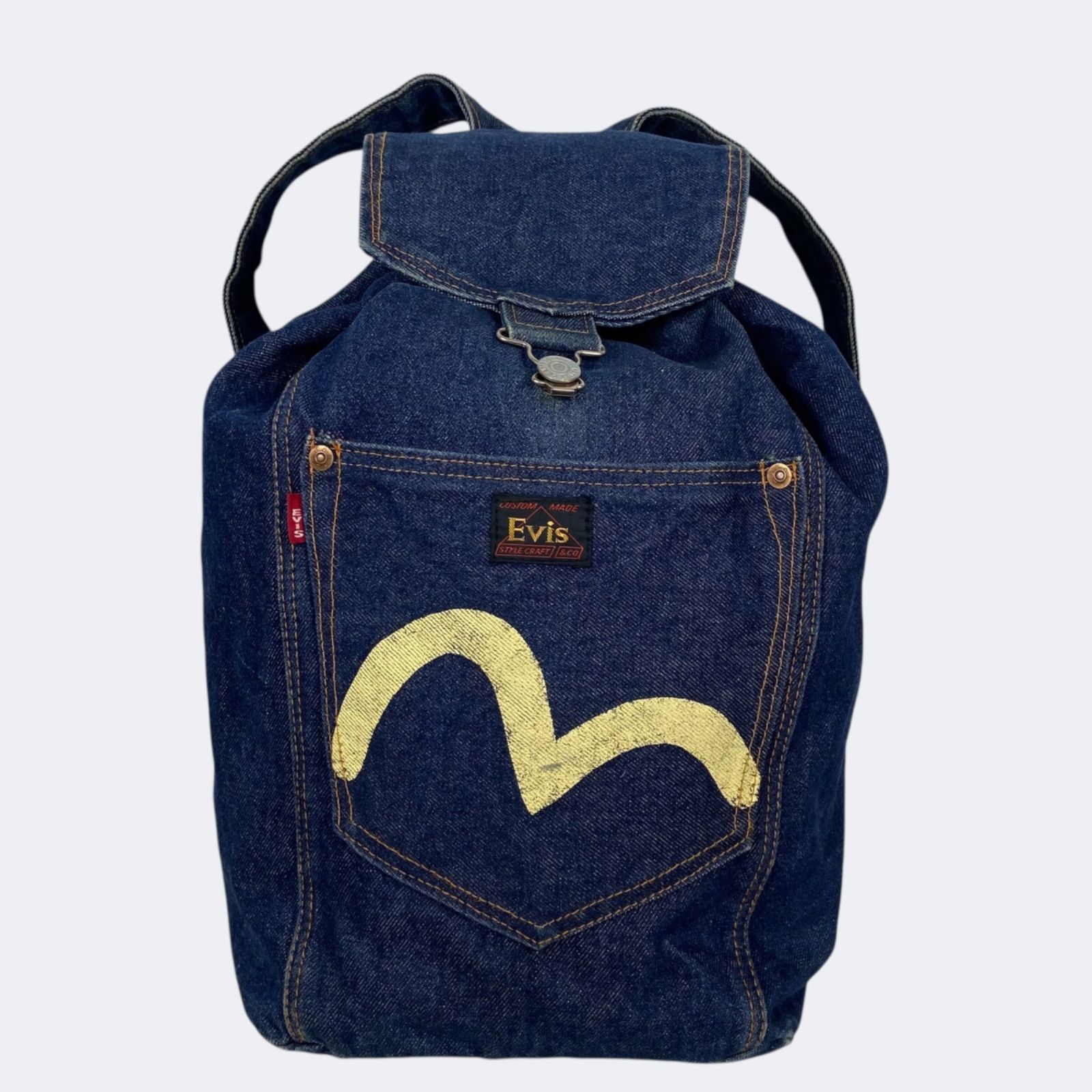 EVISU 初期タグ Evis カモメ デニム バックパック エヴィス リュックサック