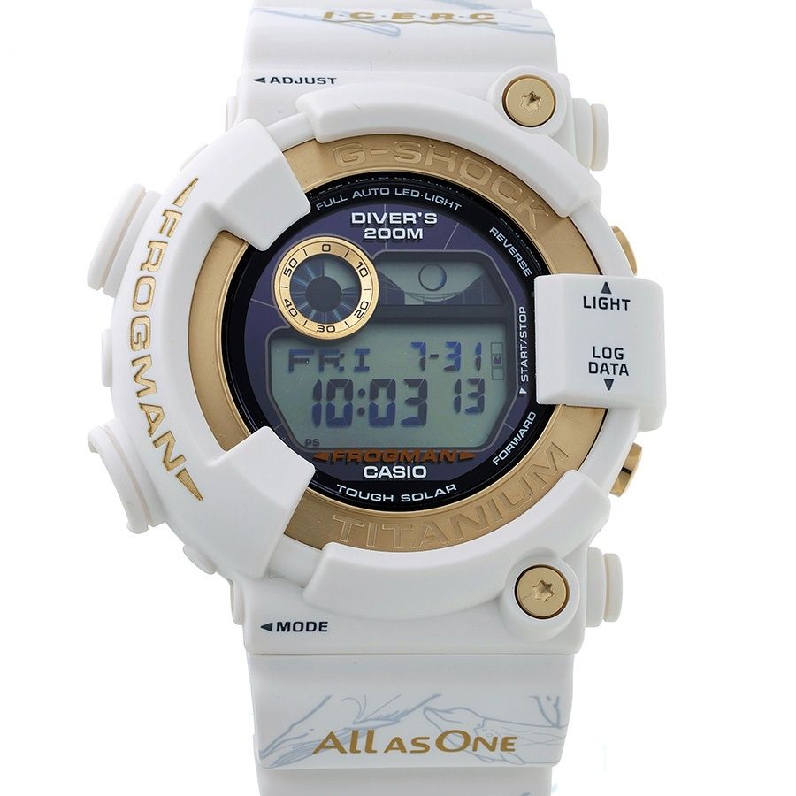 カシオ / CASIO　G-SHOCK MASTER-OF-G フロッグマン ICERC Japan コラボレーションモデル 2024　GW-8201K-7JR　クオーツ　デジタル　ソーラー【中古美品】