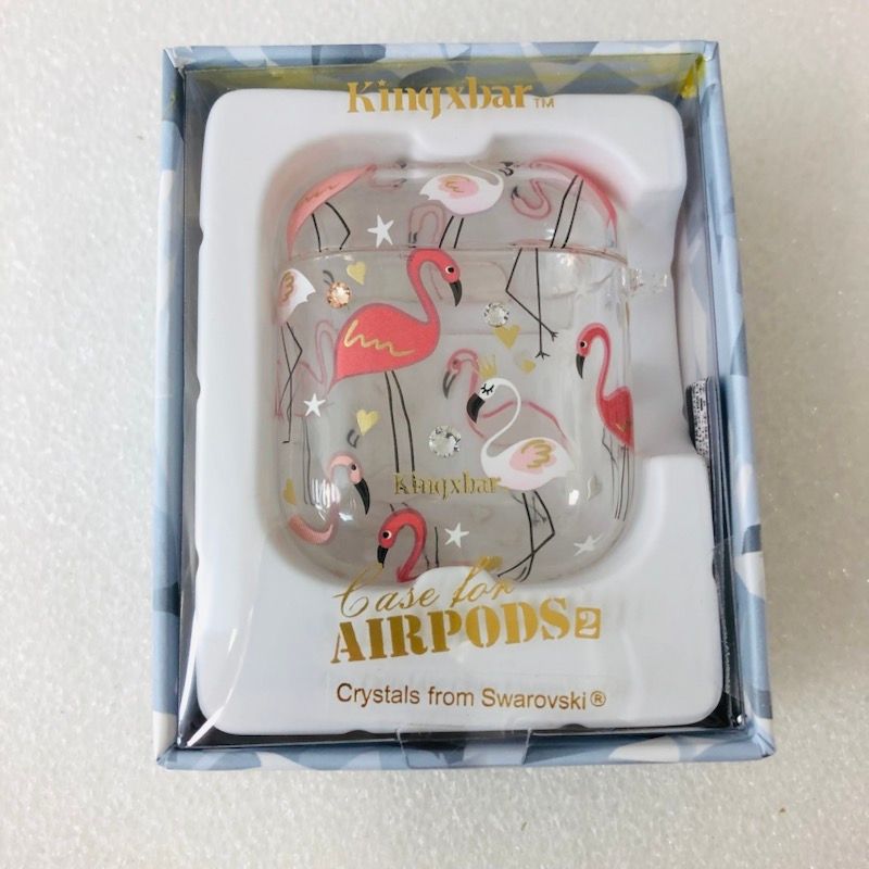 [933655] [Brand New] AREA KingXBar KXB-CR005 Flamingo Crown AirPods/AirPods 2 Compatible Case