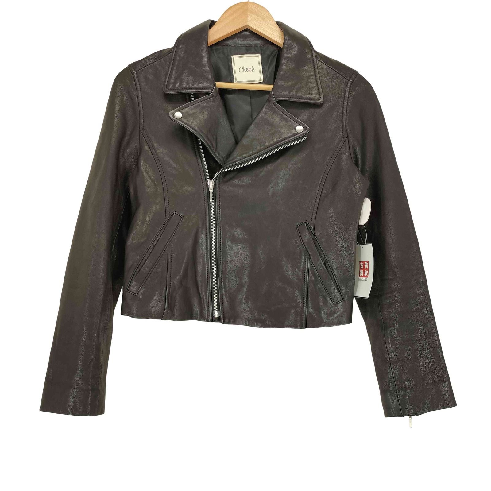 チーク cheek lamb leather ラムレザー 山羊革 ダブル ライダース ジャケット レディース M 7,481円