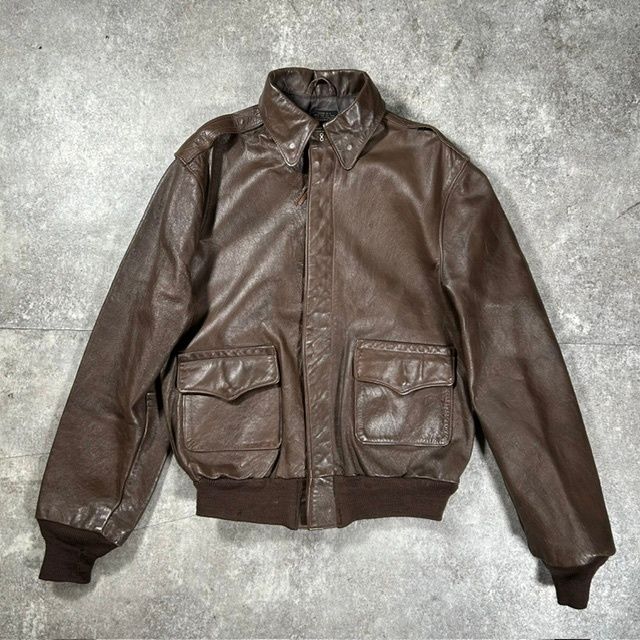 80's 90's Willis＆Geiger A-2 フライトジャケット 38 SCOVILLジッパー ウィリス＆ガイガー 1059TA