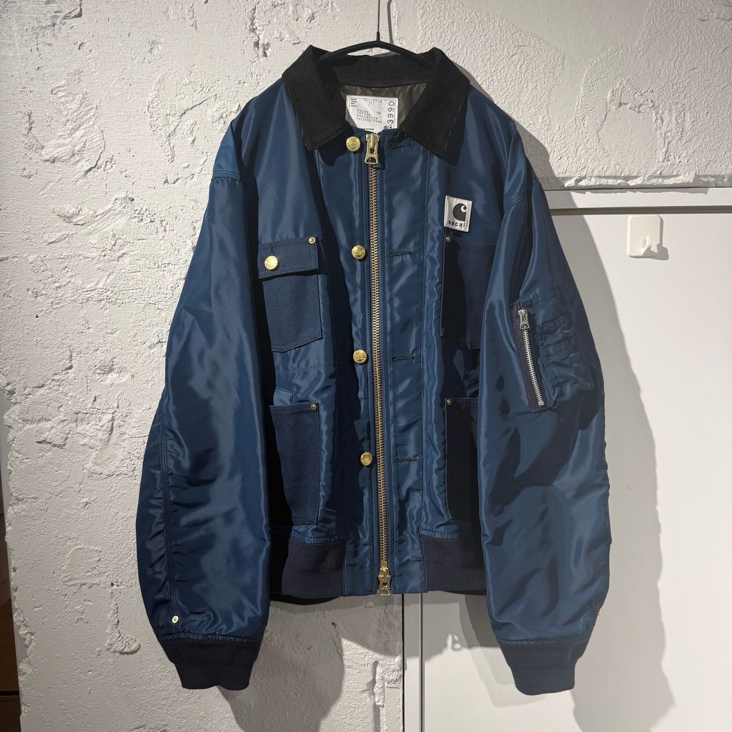 sacai × Carhartt WIP サカイ×カーハート 26SS Nylon Twill Duck Blouson ブルゾンジャケット 26-03990M ネイビー size:3 【表参道B08】 66,385円