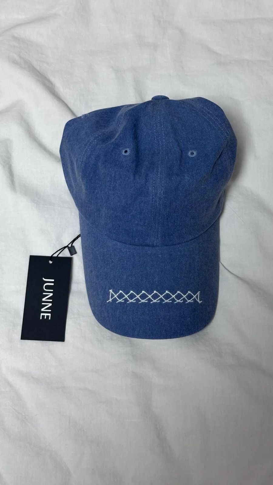 ジュンヌ ベースボールキャップ JNE A07 RE IX Logo Pigment Blue L