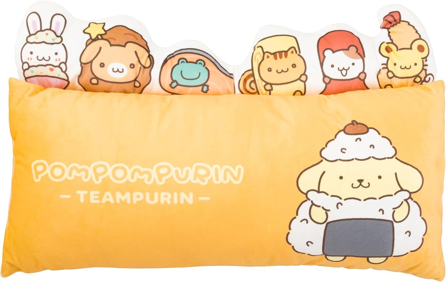 MoriPilo Pompompurin Body Pillow Long Cushion Approx. 60 x 28 cm with Mascot Sanrio Characters