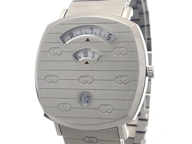 GUCCI グッチ GRIP YS157410 腕時計 ステンレススチール ホワイト文字盤 クオーツ メンズ【中古】472