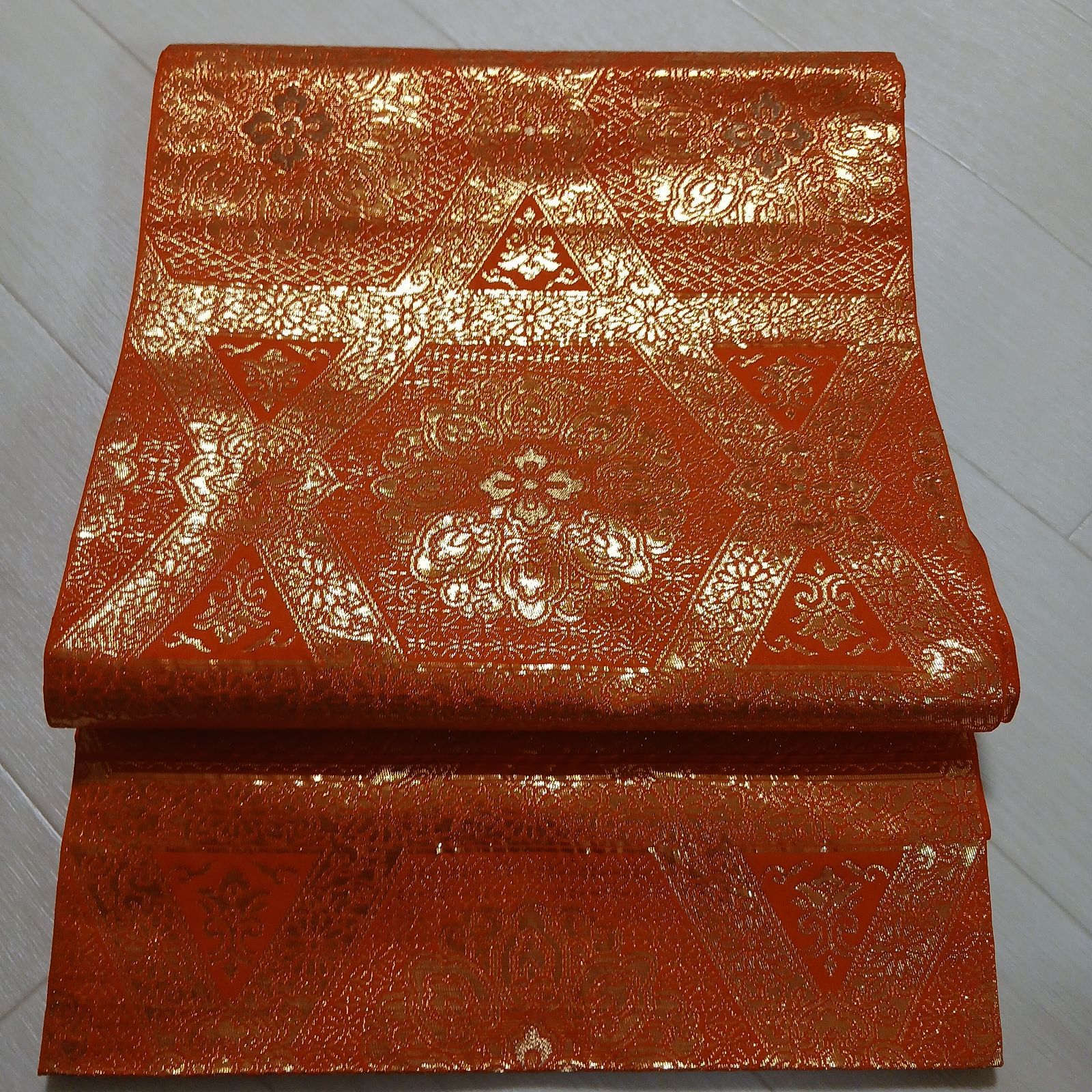純金箔　袋帯　24K　本袋　正絹　わ23G06