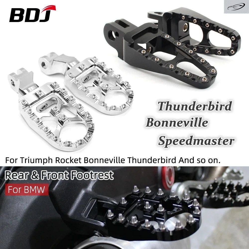 BDJ ボンネビル T100 T900 オートバイ用フロントフットペグ フットレスト トライアンフ トランソン 1200 スクランブラー 2001-2015 オフロ