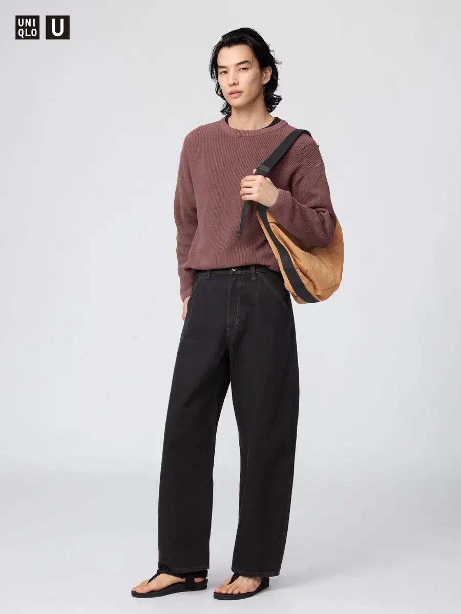 34 UNIQLO U 26SS ワイドテーパードジーン ブラック
