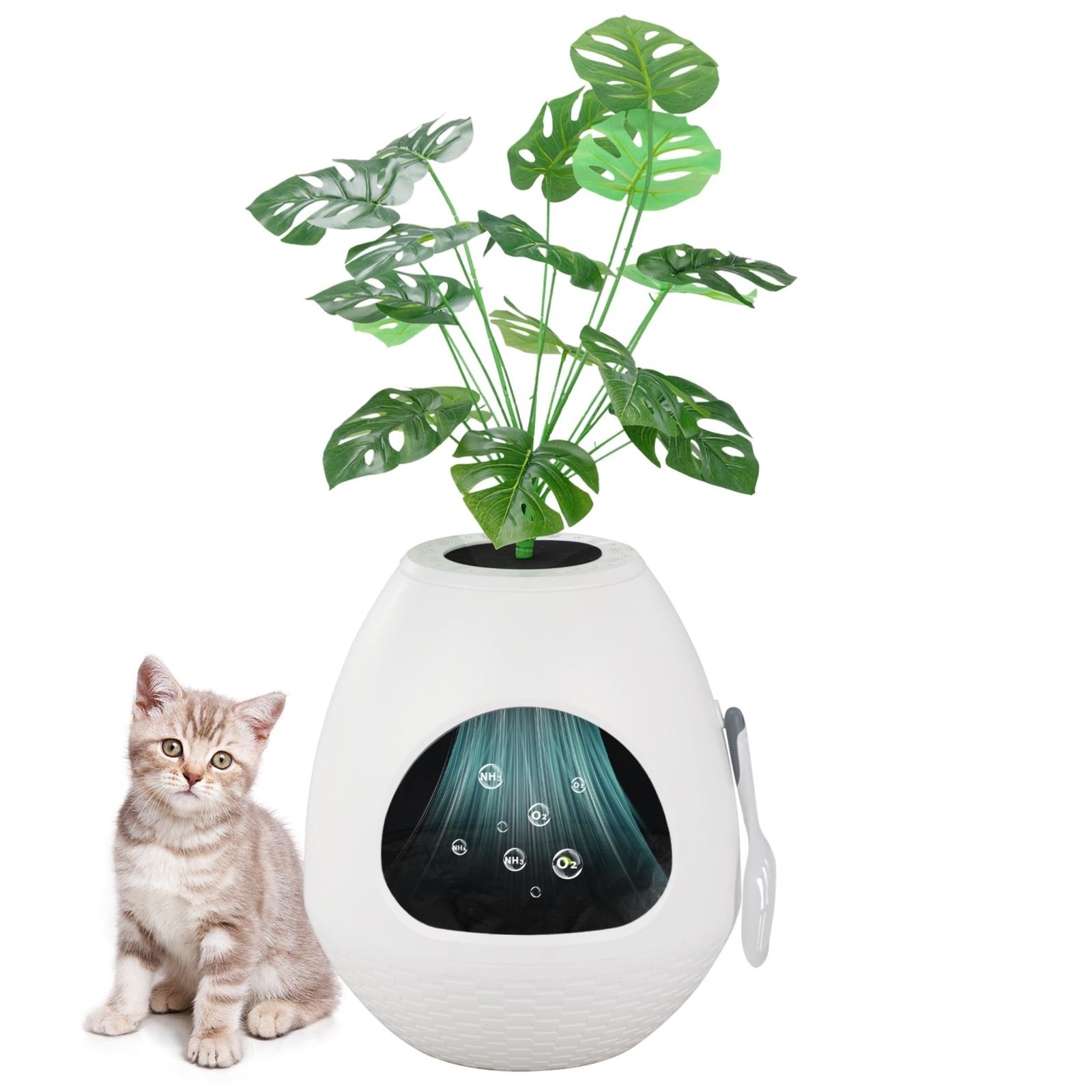 Tusueygt 自動猫トイレ ドーム型 大型通気窓付きドーム型猫トイレ Tusueygt猫トイレ 自動猫トイレ