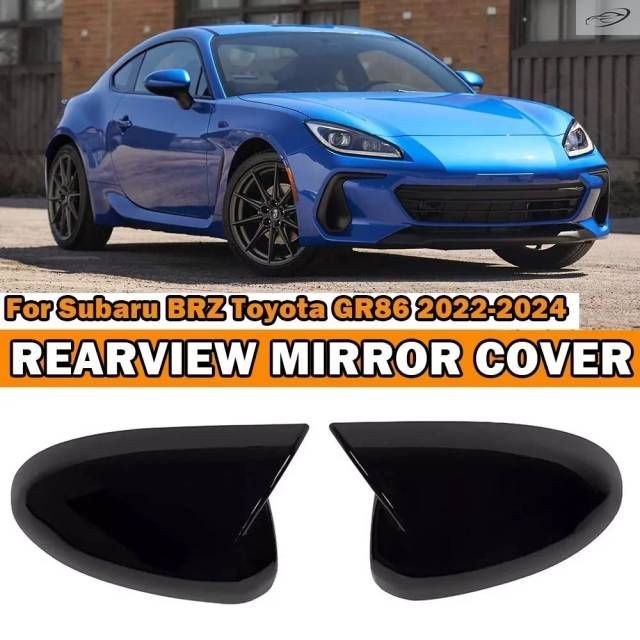 スバルBRZトヨタGR86 2022-2024用カーステッカーリアビューサイドミラーカバーウィングキャップエクステリアドアリアビューケーストリムカーボン