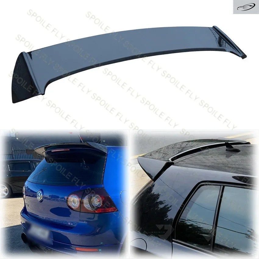 2004年から2009年式 VW ゴルフ5 MK5 GTI R32 MK5用 OSIRスタイル リアスポイラー ルーフウィング トランクリップ ABS素材 光沢ブラック
