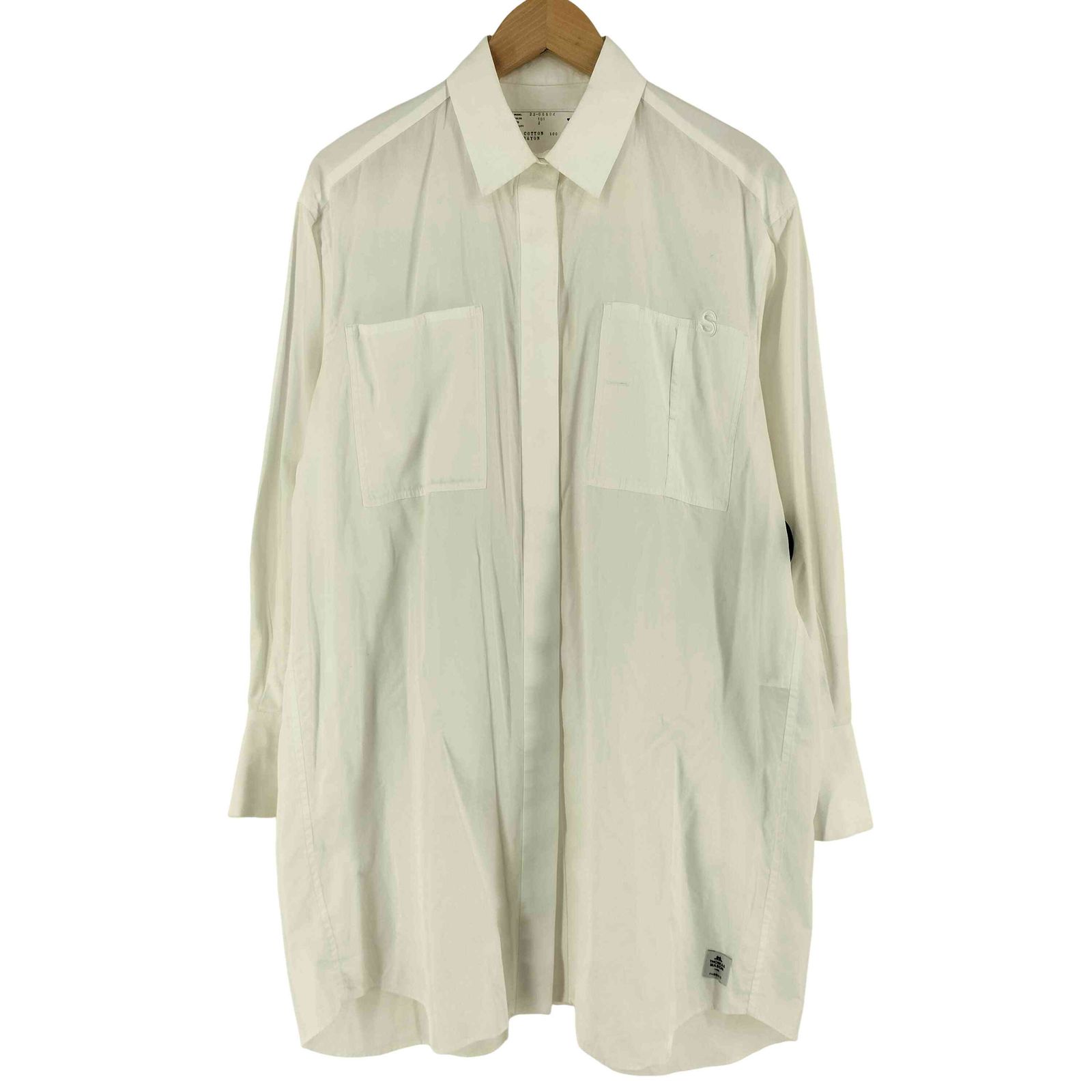 サカイ Sacai 23SS Cotton Poplin Shirt コットンポプリンシャツ レディース 2