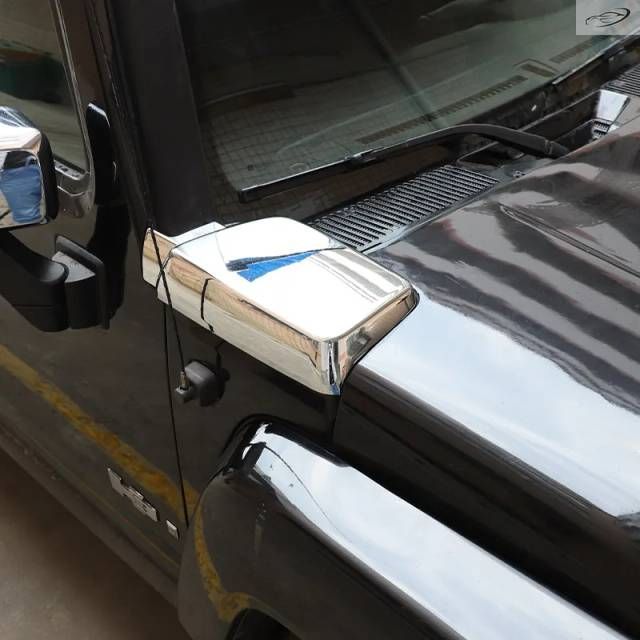 ハマーH3 2005-2009用 ABS グロスシルバー ボンネットエアベントアウトレットウィングトリム フロントフォグライト装飾フレーム テールライトカバー