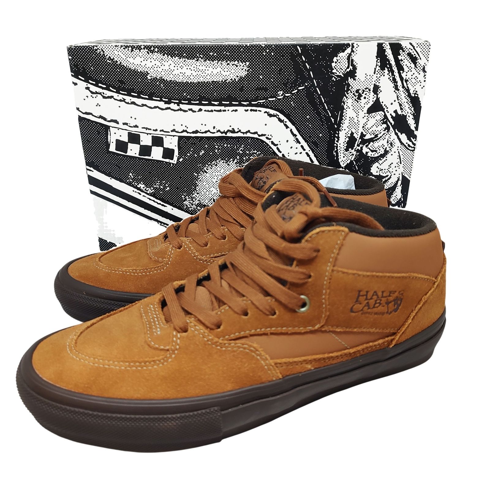 VANS ヴァンズ SKATE HALF CAB GOLDEN スケート ハーフキャブ ガムソール スニーカー VN0A5FCDCL6 9 ブラウン メンズ