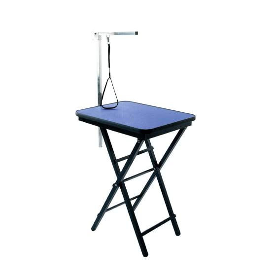 リコメン堂 トリミングテーブル 折りたたみ 60×45cm トリミング台 ペット用 ブラッシング 爪切り シャンプー カット ブロー ブルー Ju