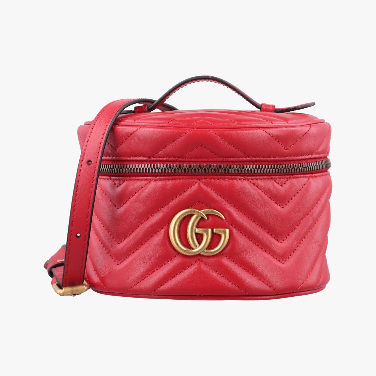 グッチGucciGGマーモント レッド レザー 598594