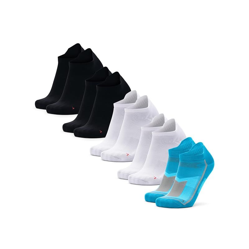【新品】 [DANISH ENDURANCE] ローカットランニングソックス スポーツ ５組 MC (2xBlack, 2xWhite, 1xCaribbean Blue) 39-42