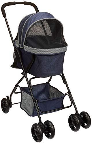 スーパーライト 軽量3.6kg 自立式 ペット用カート デニム 犬用 Ju